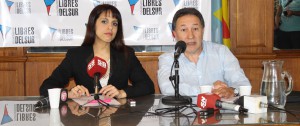 La Diputada nacional, Victoria Donda, y el Secretario General de Libres del Sur Provincia de Buenos Aires, Jorge Ceballos