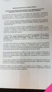 congresistas del Perú rechazan dnu de Macri